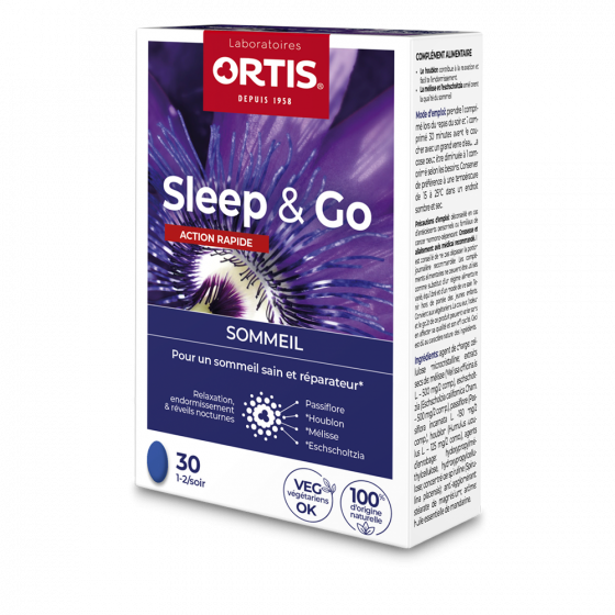 Sleep & Go Sommeil action rapide Ortis - boîte de 30 comprimés