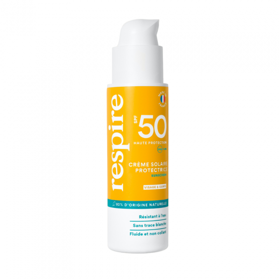 Crème solaire protectrice SPF 50 Respire - spray de 100 ml