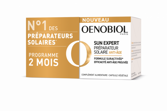 Sun Expert Préparateur solaire anti-âge Oenobiol - lot de 2 pots de 30 capsules