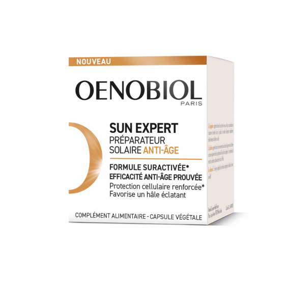 Sun Expert Préparateur solaire anti-âge Oenobiol - pot de 30 capsules