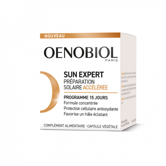 Sun expert Préparation solaire accélérée Oenobiol - pot de 15 capsules