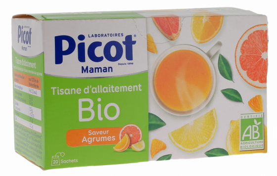 Tisane d'allaitement saveur agrumes bio Picot - boîte de 20 sachets