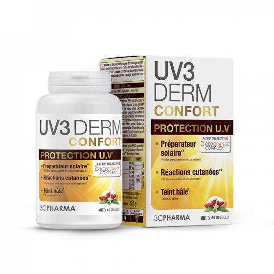 UV3 Derm Confort 3C Pharma - boîte de 60 gélules