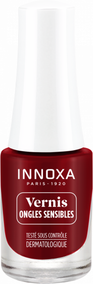 Vernis à ongles hypoallergénique rouge couture 401 Innoxa - flacon de 5 ml