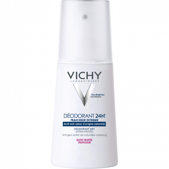 Déodorant fraîcheur extrême 24h sans sels d'aluminium Vichy - spray de 100 ml