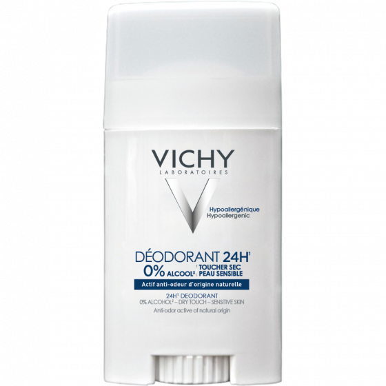 Déodorant 24h toucher sec sans sels d'aluminium Vichy - Stick de 40 ml