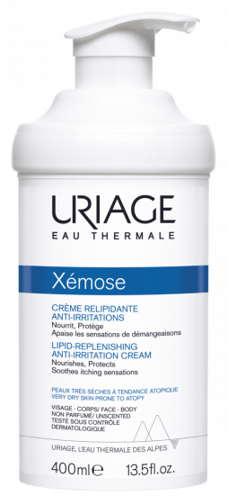 Xémose crème relipidante anti-irritations Uriage - flacon pompe de 400 ml