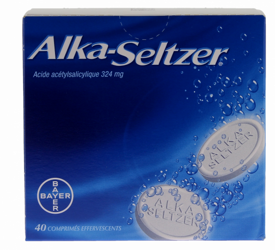 Alka Seltzer 324mg comprimé effervescent - boîte de 40 comprimés