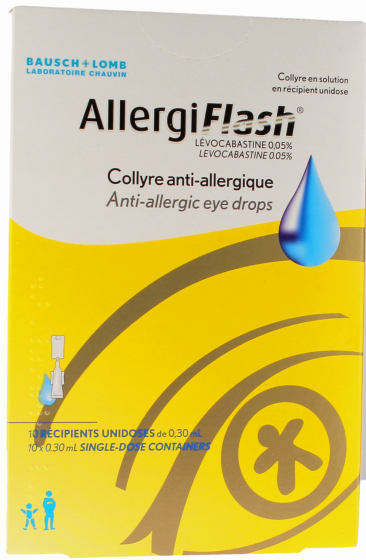 AllergiFlash 0.05% collyre en solution en récipient unidose - boîte de 10 récipients