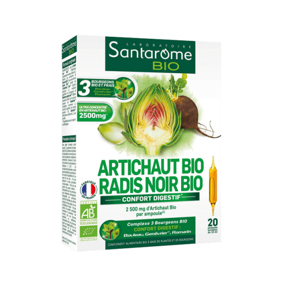 Artichaut Radis Noir Bio foie Santarome - boite de 20 ampoules