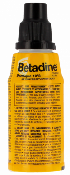 Betadine dermique 10% solution pour application locale - flacon de 125 ml