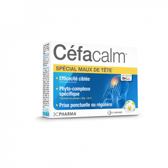 Céfacalm maux de tête 3C Pharma - boite de 15 comprimés