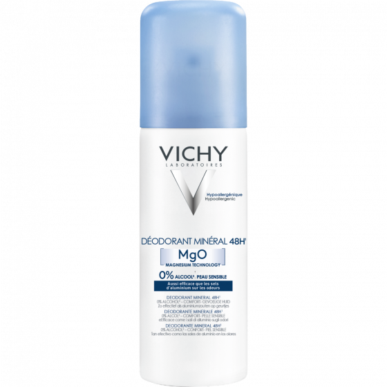 Déodorant Minéral sans sels d'aluminium 48h Vichy - spray de 125 ml