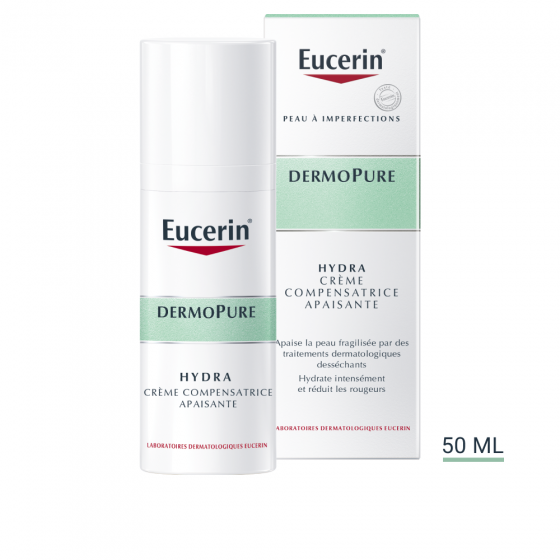 Dermopure Hydra crème compensatrice apaisante Eucerin - flacon de 50 ml