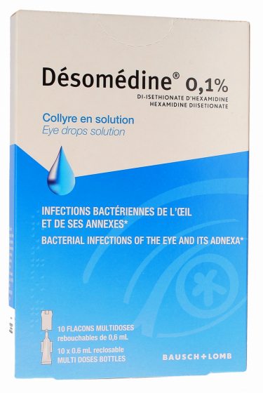 Desomedine 0.1% collyre en flacon - boîte de 10 flacons de 0,6ml