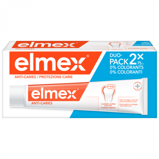 Dentifrice Protection caries Elmex - lot de 2 tubes de 75ml