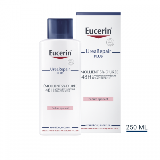 Émollient 5% d'urée urea repair plus Eucerin - flacon de 250 ml