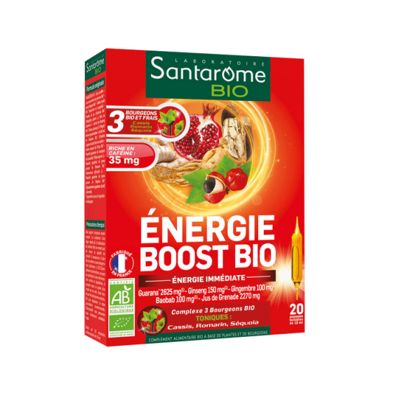 Énergie Boost bio Santarome - boîte de 20 ampoules