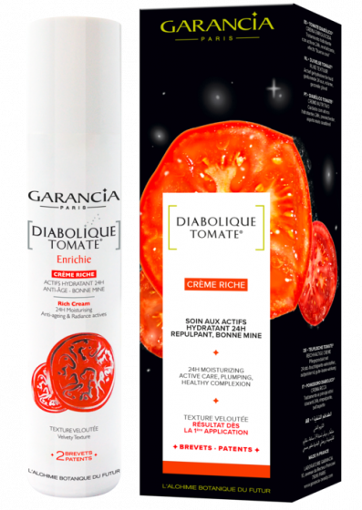 Diabolique tomate enrichie crème riche actif hydratant anti-âge Garancia - flacon de 30 ml
