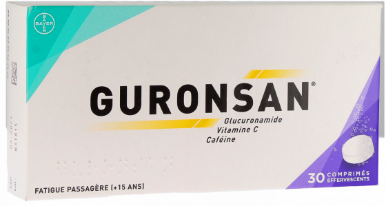 Guronsan comprimé effervescent - boîte de 30 comprimés