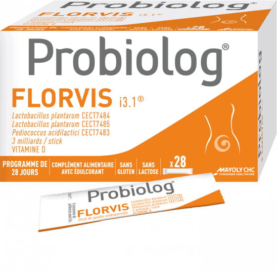Probiolog Florvis i3.1 Mayoly Spindler - Boite de 28 sticks de poudre orodispersible