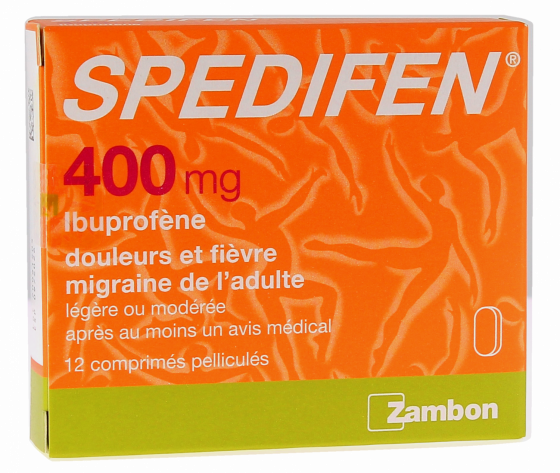 Spedifen 400mg comprimé pelliculé - boite de 12 comprimés