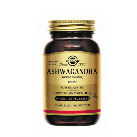 Ashwagandha racine Solgar - pot de 60 gélules