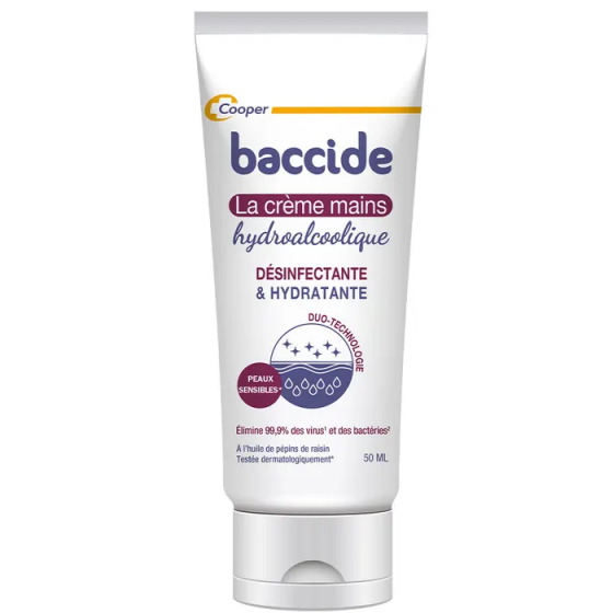 Crème mains hydroalcoolique Baccide - tube de 50ml
