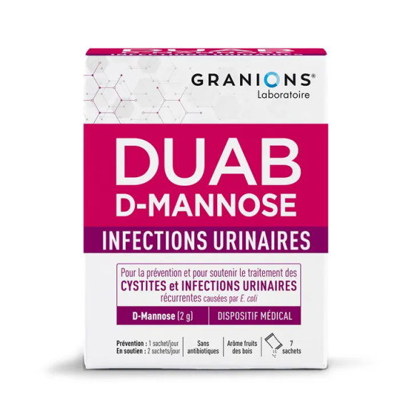 DUAB D-Mannose infections urinaires Granions - boîte de 7 sachets