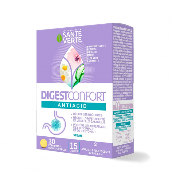 DigestConfort antiacid Santé Verte - boite de 30 comprimés