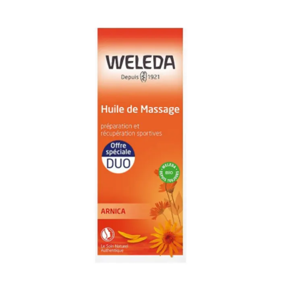 Huile de massage à l'arnica Weleda - lot de 2 flacons de 200ml
