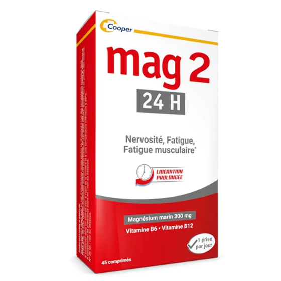 Mag 2 24h Magnésium marin Cooper - boite de 40 comprimés