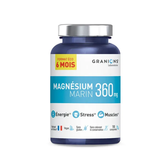 Magnésium marin 360mg Granions - pot de 180 comprimés