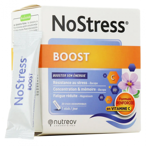 No Stress boost Nutreov - boite de 20 sticks orodispersibles
