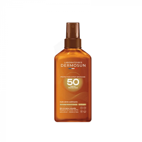 Protection expert bronzage huile sèche sublimante SPF50 Dermosun - spray de 125ml