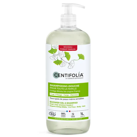 Shampoing douche pour toute la famille Centifolia - flacon-pompe de 1L