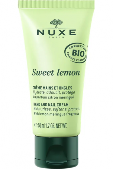 Sweet Lemon Crème mains et ongles bio Nuxe - tube de 50ml