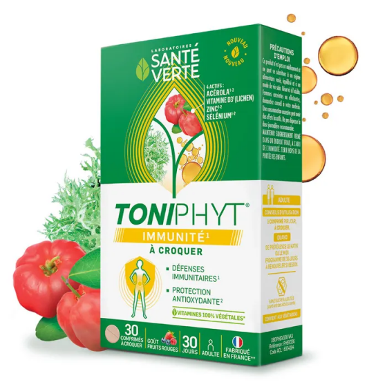 Toniphyt immunité Santé Verte - boite de 30 comprimés à croquer
