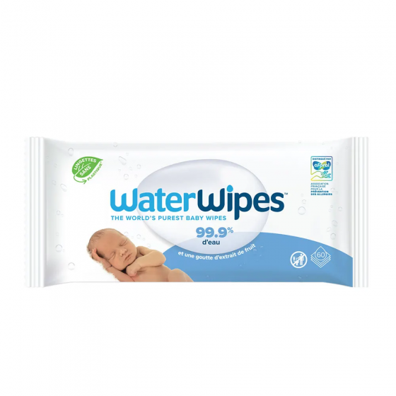 Waterwipes lingettes pour bébés - sachet de 60 lingettes