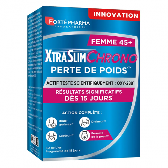 XtraSlim Chrono perte de poids femme 45+ Forté Pharma - boite de 60 gélules