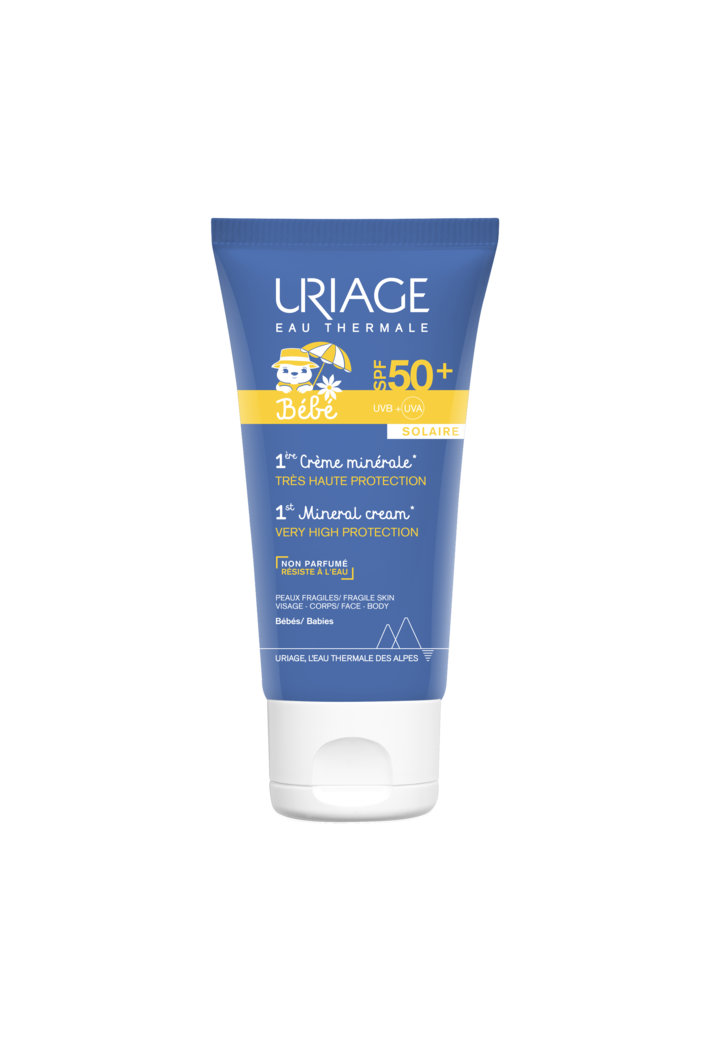 1ère crème minérale SPF 50+ bébé Uriage - tube de 50 ml