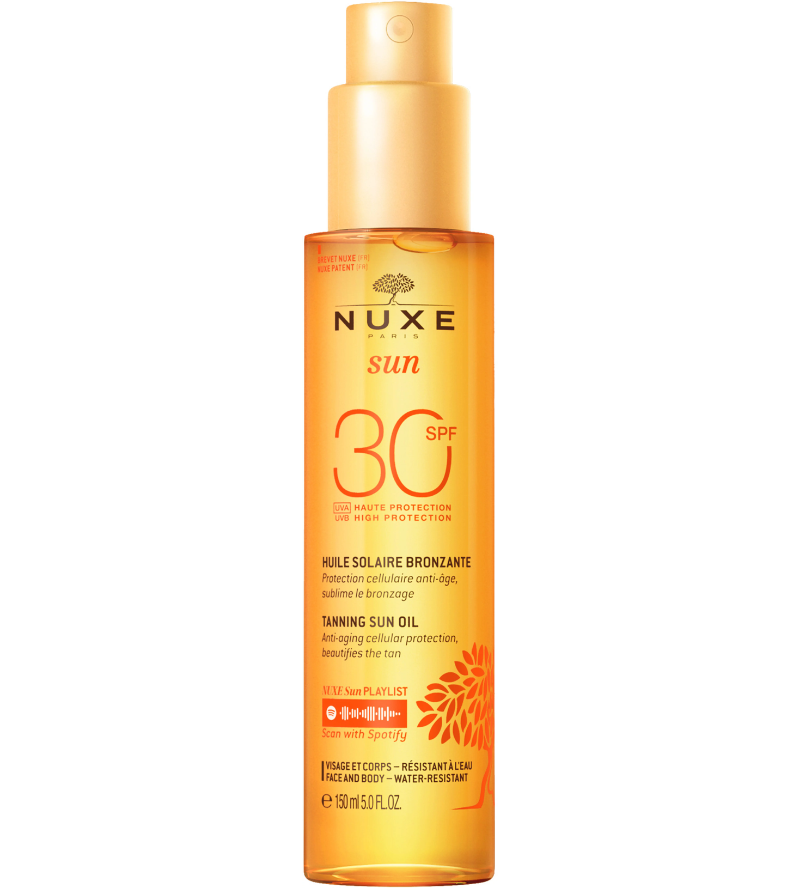 Huile solaire bronzante SPF30 Nuxe - spray de 150ml