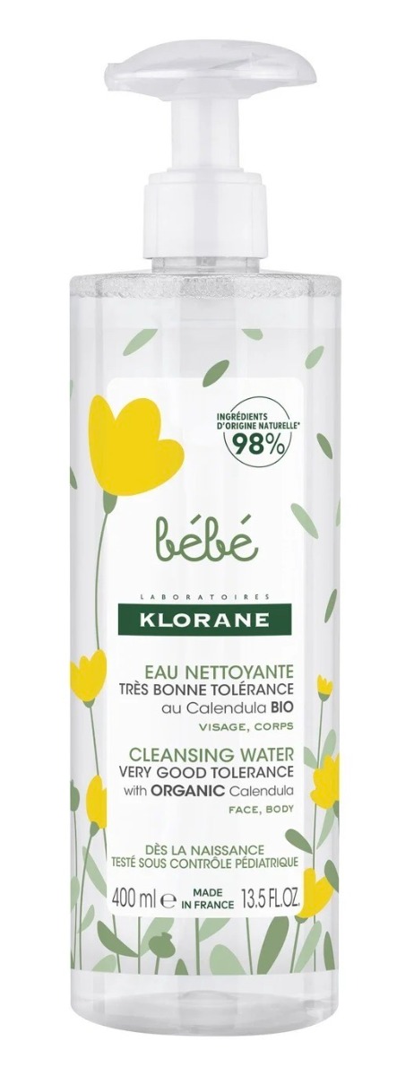 Eau nettoyante sans rin&ccedil;age Klorane B&eacute;b&eacute;