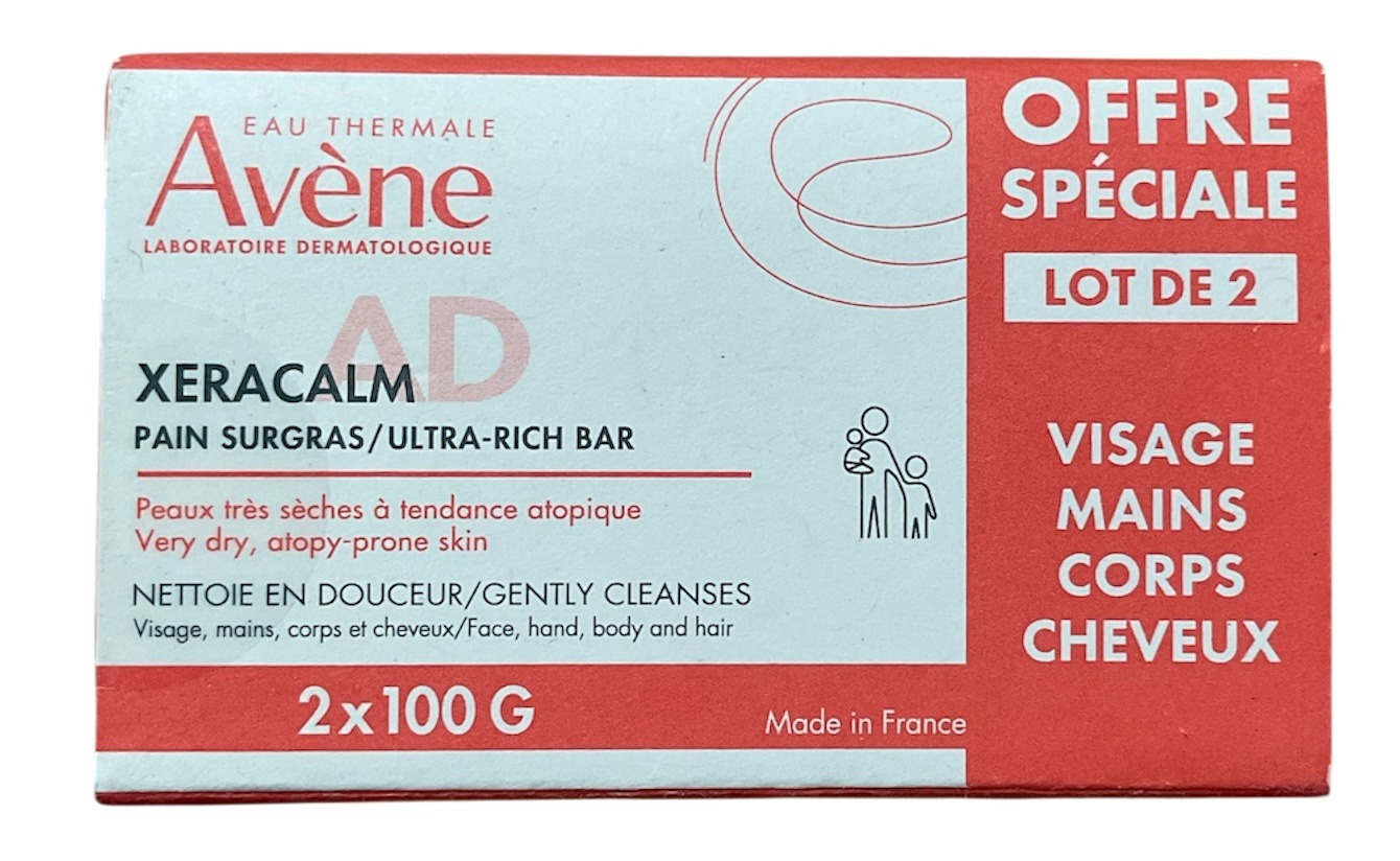 XeraCalm A.D Pain nettoyant surgras Avène