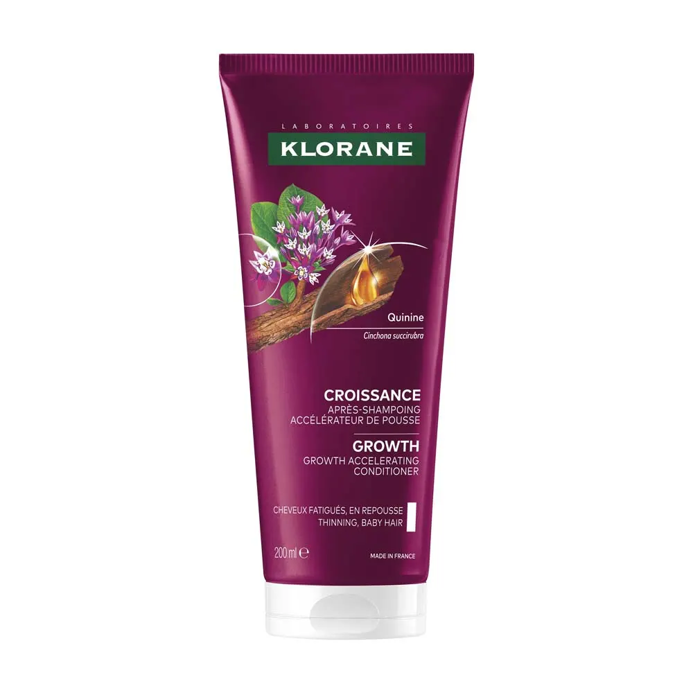 Quinine croissance après-shampoing accélérateur de pousse Klorane - tube de 200ml