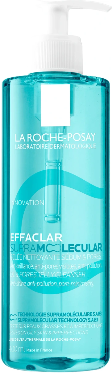 Effaclar SupraMolecular gelée nettoyante sébum et pores La Roche-Posay - flacon-pompe de 400ml