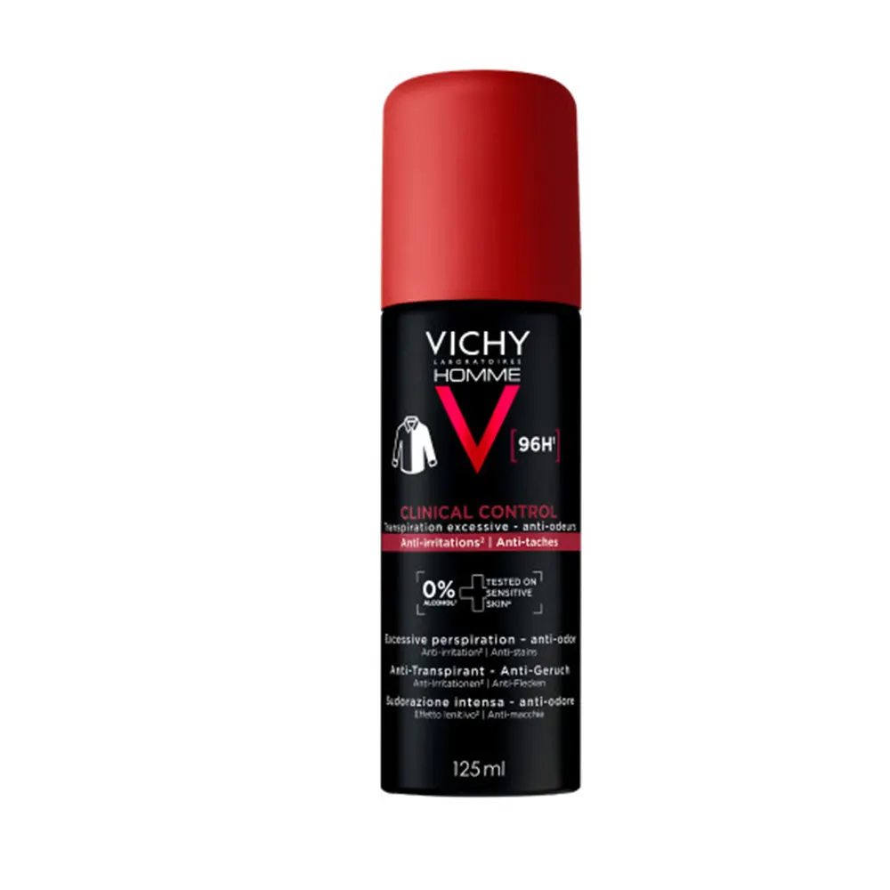 Clinical control déodorant homme anti-transpiration Vichy - spray de 125ml