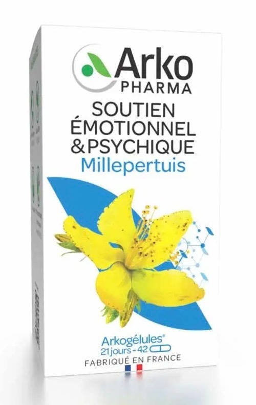 Arkogélules Soutien émotionnel et psychique Millepertuis Arkopharma - boite de 42 gélules