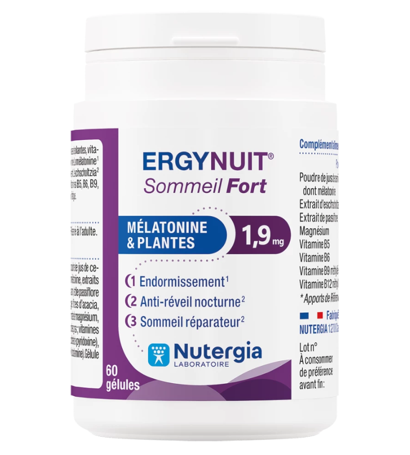 Ergynuit sommeil fort Nutergia - pot de 60 gélules