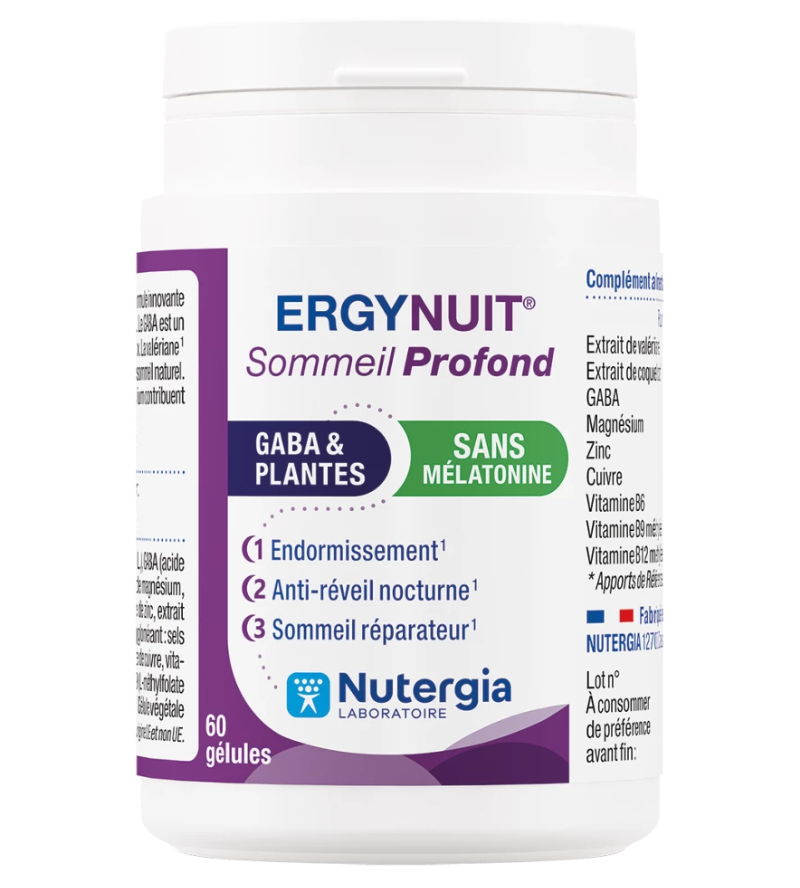 Ergynuit sommeil profond Nutergia - pot de 60 gélules
